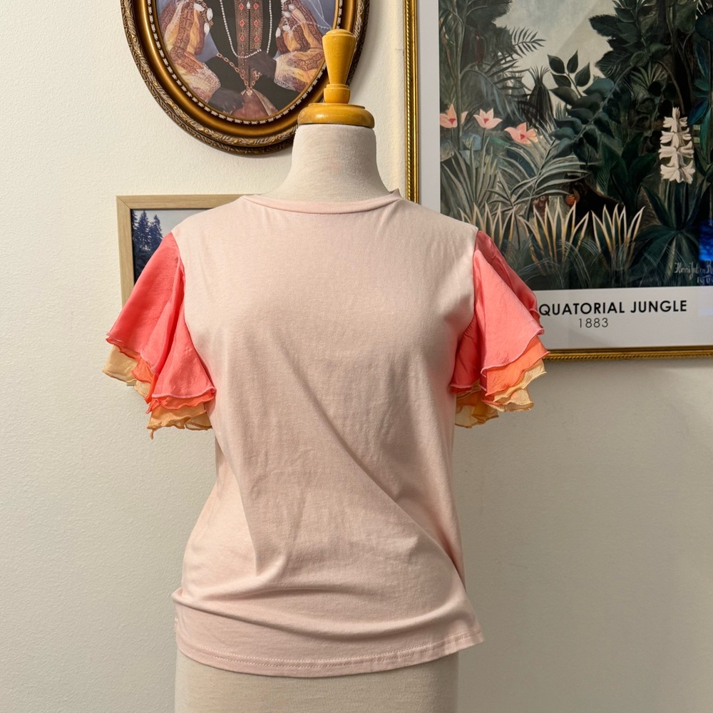Ontwelfth Alexina Ruffled Sleeve Top